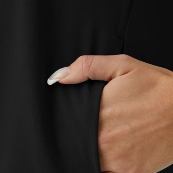 NWT Halara Breezeful Racerback Side Pocket Midi Black Dress Black Medium - Picture 6 of 7